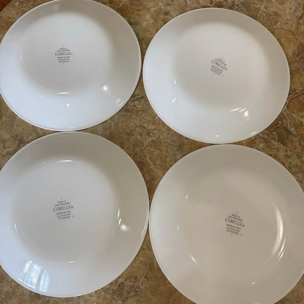 Corelle Country Cottage 6.75” Wide Dessert Bread & Butter Plates Set of 4 USA